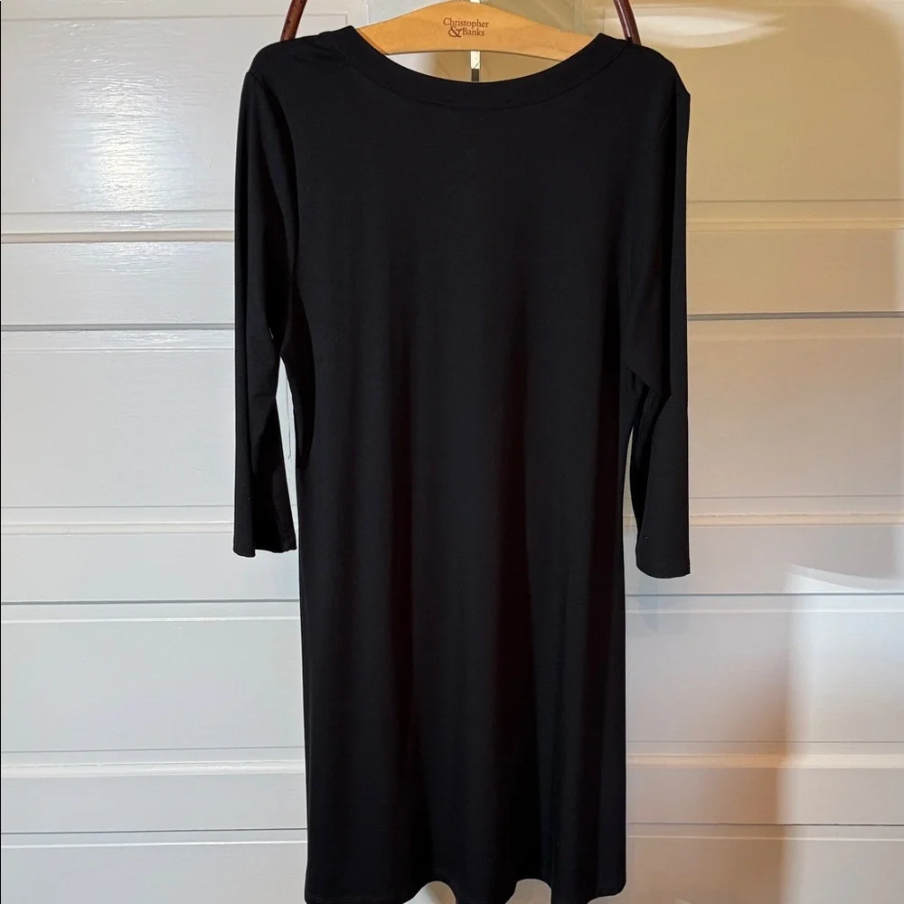 NWT Karen Kane Black Jersey Midi Dress Effortless Travel Luxe sporty everyday